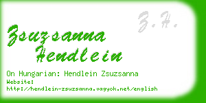 zsuzsanna hendlein business card